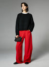 Wide Side Seam Casual Pants