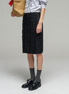 British Style Flower Pleated Skirt