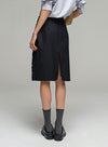 British Style Flower Pleated Skirt