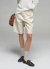 Linen Casual Wide-Leg Shorts