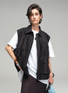 Linen Lapel Collar Vest