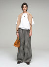 Linen Plaid Lounge Pants