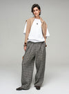 Linen Plaid Lounge Pants