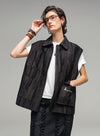 Linen Lapel Collar Vest