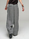 Linen Plaid Lounge Pants