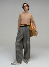 Linen Plaid Lounge Pants