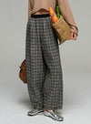 Linen Plaid Lounge Pants