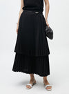 Double-Layered Pleated Skirt