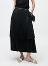 Double-Layered Pleated Skirt