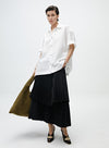 Double-Layered Pleated Skirt