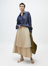 Double-Layered Pleated Skirt