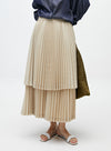 Double-Layered Pleated Skirt