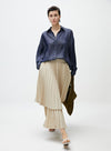 Double-Layered Pleated Skirt