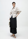 Double-Layered Pleated Skirt