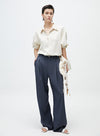 Gray/Navy Classic Wide Leg Pants