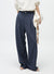 Gray/Navy Classic Wide Leg Pants