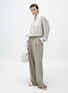 Gray/Navy Classic Wide Leg Pants