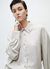 Metal Button Collar Shirt