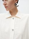 Pleated Short-Sleeved Shirt