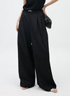 Black/White Long Wide Leg Pants