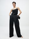 Black/White Long Wide Leg Pants