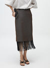 Fringed Brown Skirt