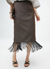 Fringed Brown Skirt