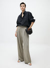 Gray/Navy Classic Wide Leg Pants