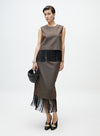 Fringed Brown Skirt