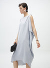 Black/White Irregular Sleeveless Dress