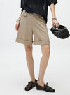 Sommer linned stribede shorts