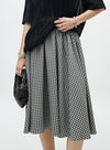 Modern Retro Plaid A-Line Skirt