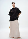 Pleated Skirt with Wooden Pendant