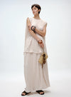 Pleated Skirt with Wooden Pendant