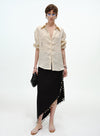 Asymmetrical Side Slit Skirt