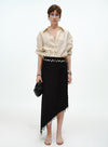 Asymmetrical Side Slit Skirt