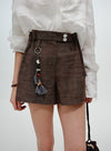 Sommer linned stribede shorts