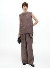 Linen Stripe Sleeveless Top