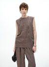 Linen Stripe Sleeveless Top