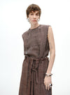 Linen Stripe Sleeveless Top