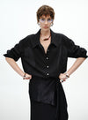 Breathable Oversized Collared Blouse