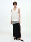 V-hals blomsterblonde tanktop