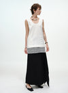 V-hals blomsterblonde tanktop