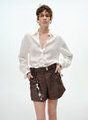 Drawstring Linen Shirt