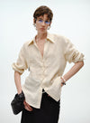 Drawstring Linen Shirt