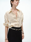 Drawstring Linen Shirt