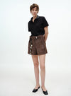 Sommer linned stribede shorts