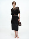 Layered Lace Pencil Skirt