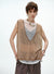 V-hals blomsterblonde tanktop