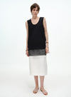 Layered Lace Pencil Skirt